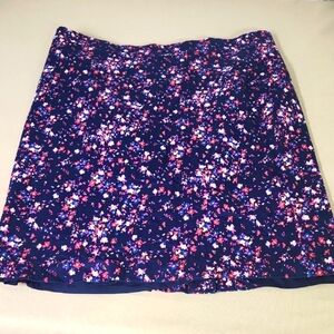 J. Crew Blue and Pink Mini Skirt for Casual Night Out